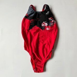 Speedo Endurance with cups (RARE!) Swim Suit size 36 or US L red black white